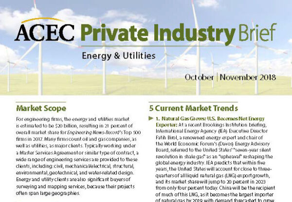 Energy & Utilities Private Industry Brief – Fall 2018