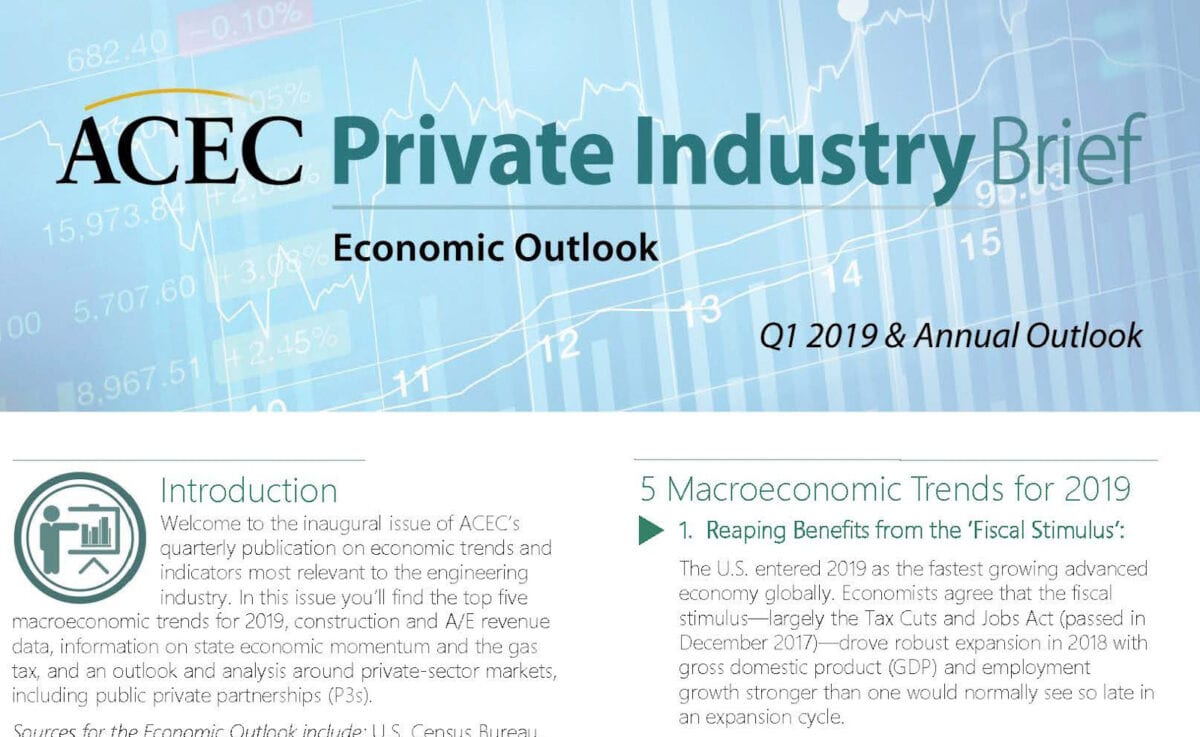 Economic Outlook Private Industry Brief Q1 2019-ACEC Cover
