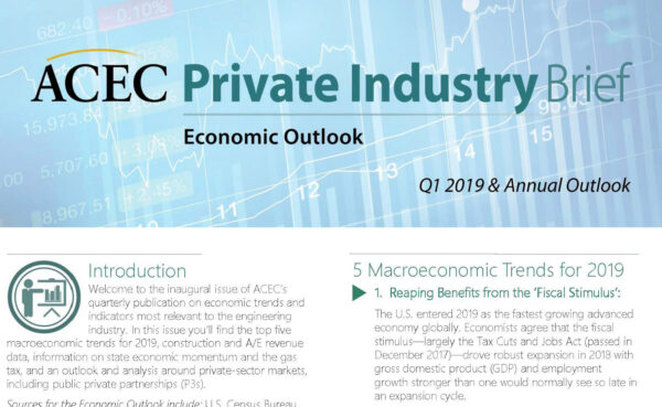 Economic Outlook Private Industry Brief Q1 2019-ACEC Cover