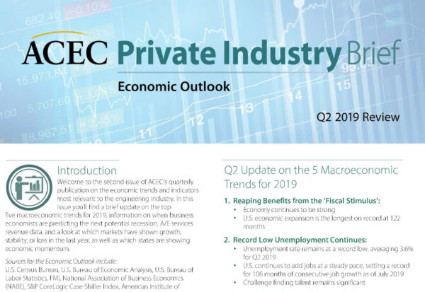Economic Outlook Private Industry Brief Q2 2019-ACEC Cover