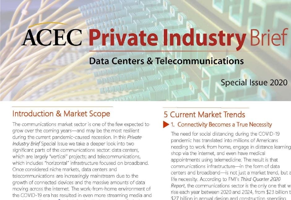 Data-Centers-Telecommunications-Private-Industry-Brief-Special-Issue-2020-ACEC-Cover