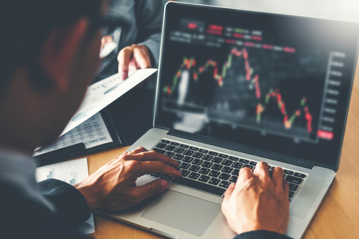 Business Team Investment Entrepreneur Trading discussing and analysis graph stock market trading,stock chart concept