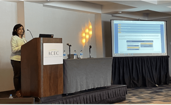 acec member speaking in front of her audiences