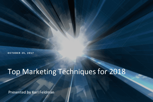 Top Marketing Techniques for 2018