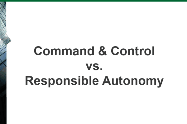 Command & control vs responsible autonomy