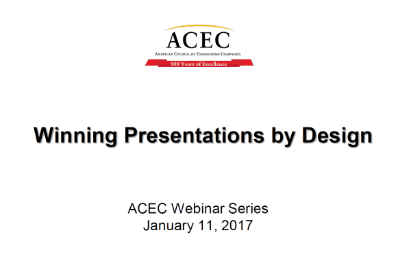 Winning Presentations by Design