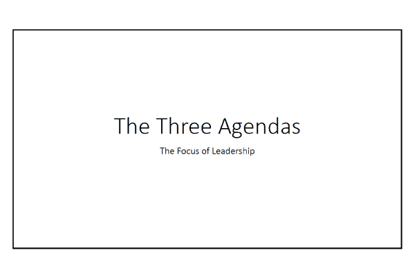 The three agendas