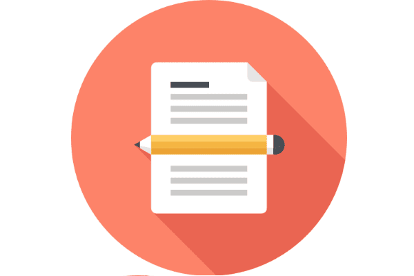 Paper and pencil icon