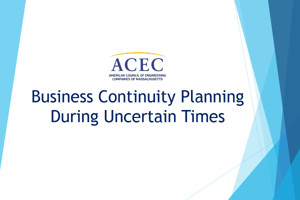 Business Continuity Planning During Uncertain Times