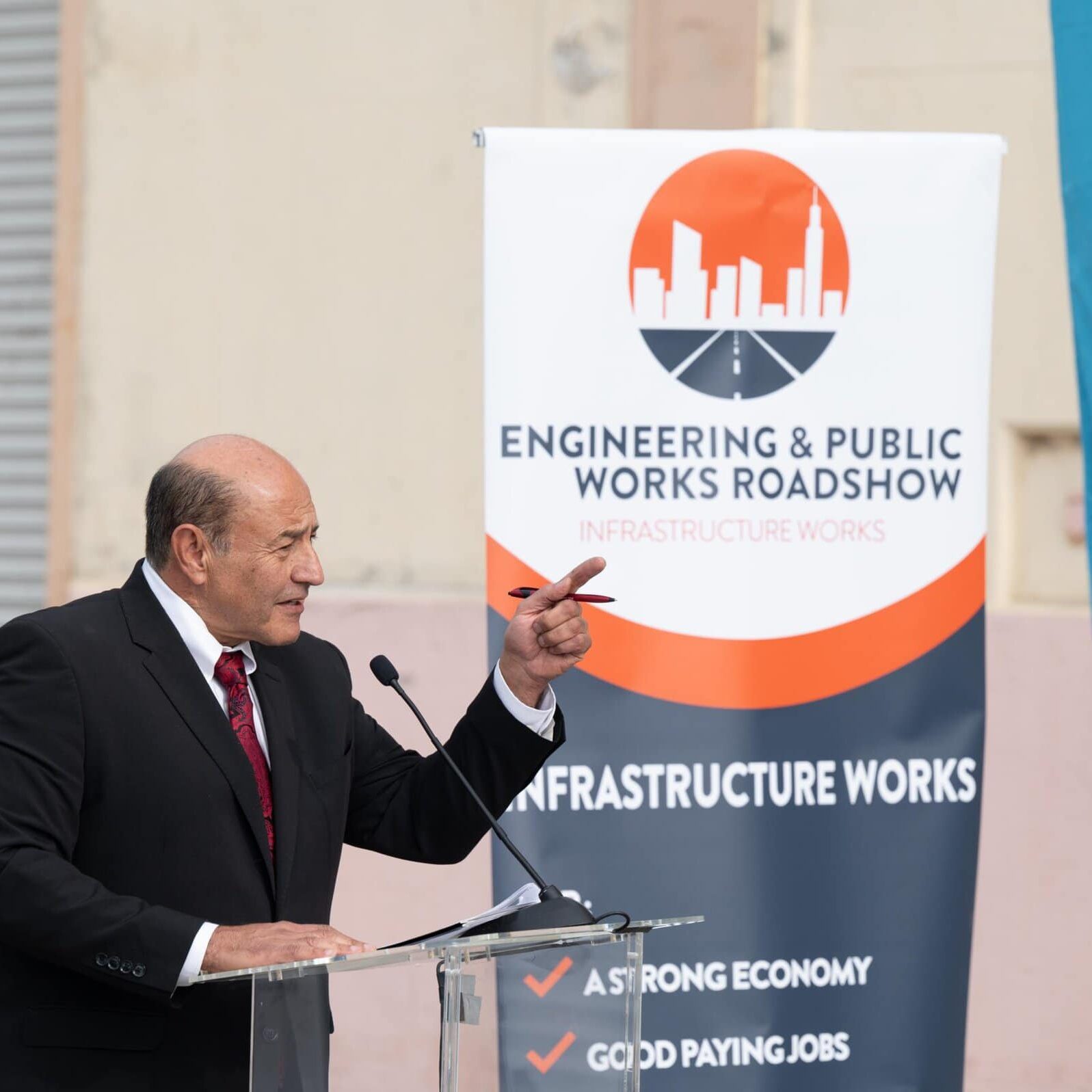 speaker during the engineering & public works roadshow event