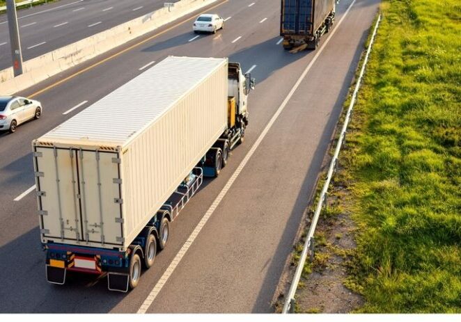 truck on highway logistics