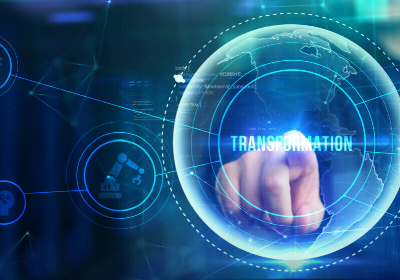 Business Transformation. Future and Innovation Internet and network concept.