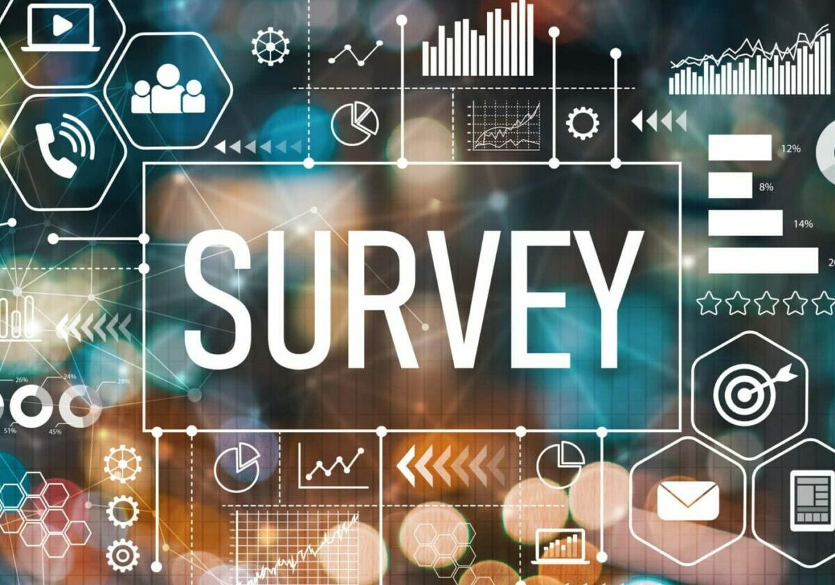 Survey with blurred city lights