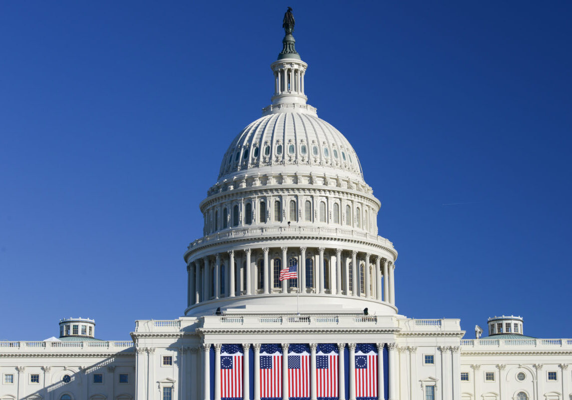 Capitol Building during inauguration days   - Washington D.C. United States of America