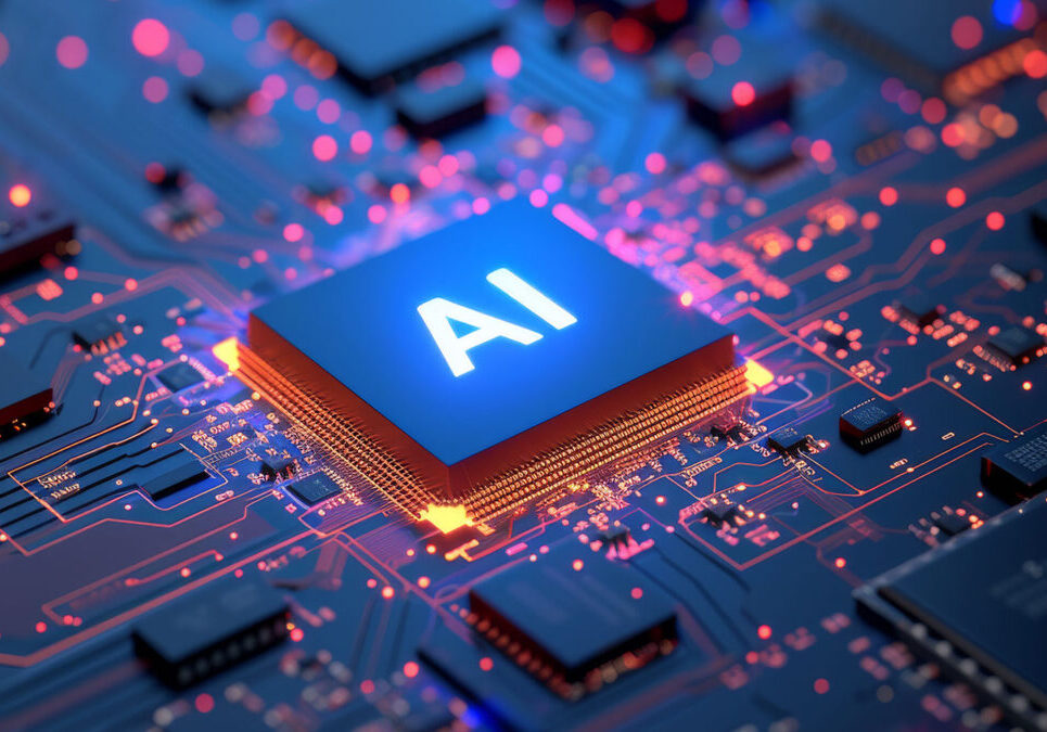AI chip on a motherboard