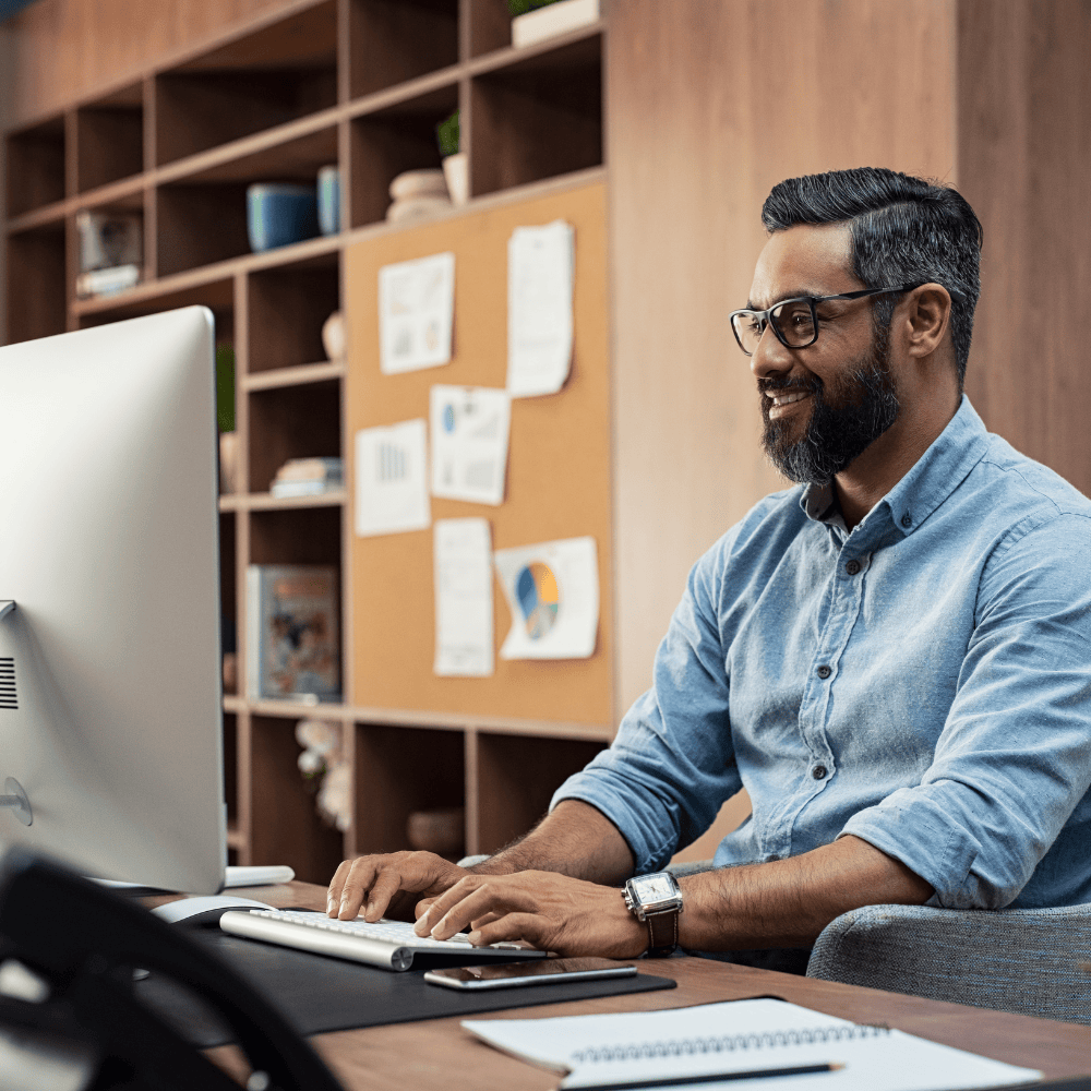 Man at computer
