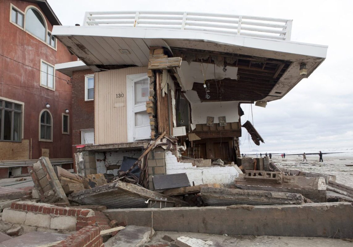 One of New York borough area after Hurricane Sandy
