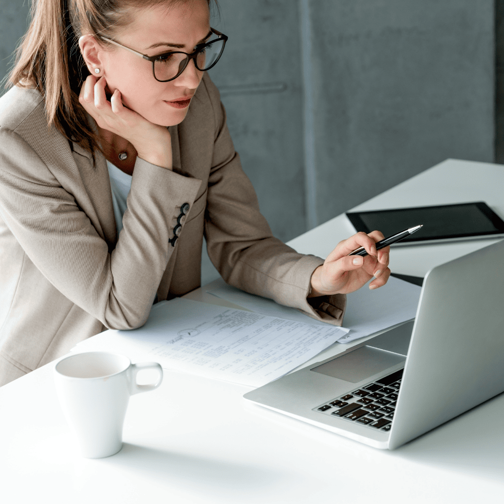 Woman at Computer 2