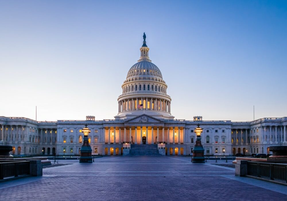 United States Capitol Building at sunset - Washington, DC, USA