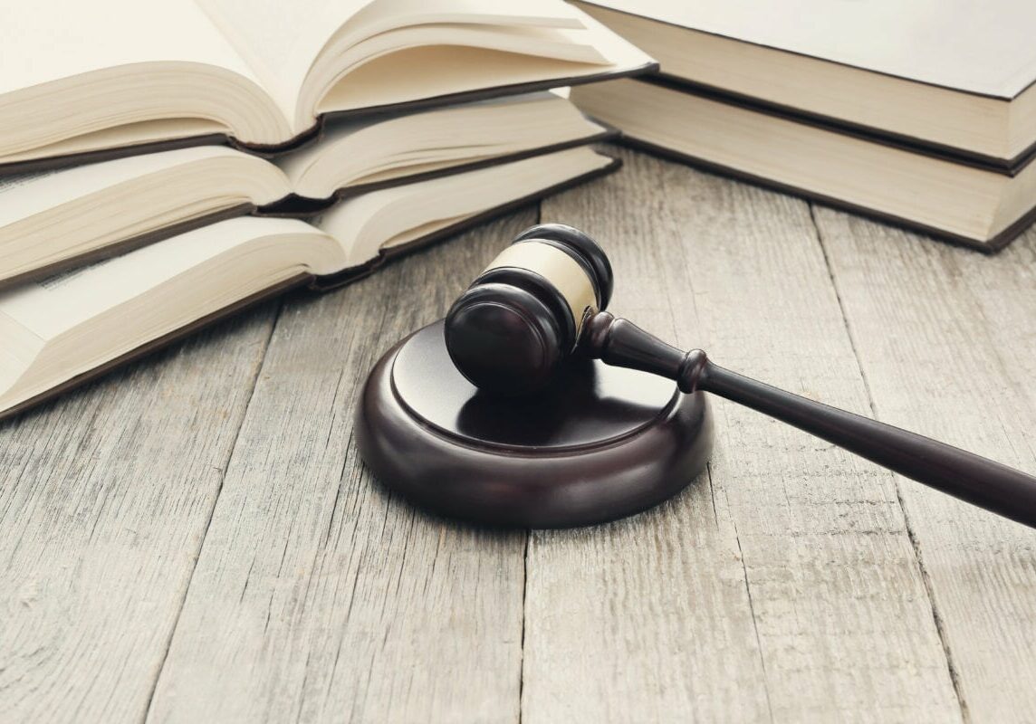 Justice. Judge hammer on the table